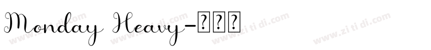 Monday Heavy字体转换